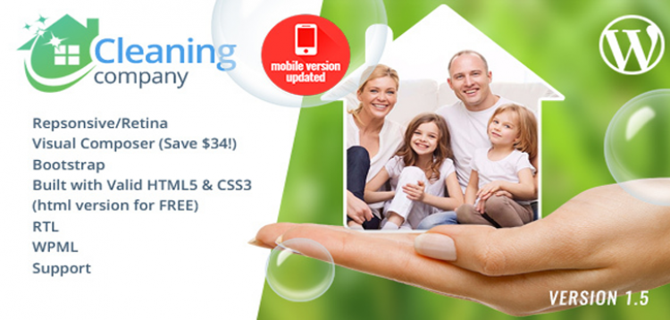 Item cover for download Cleaning Services WordPress Theme + RTL