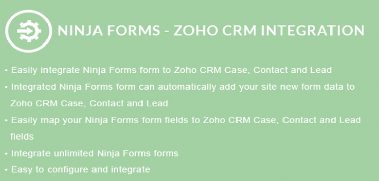 Item cover for download Ninja Forms - ZOHO CRM Integration