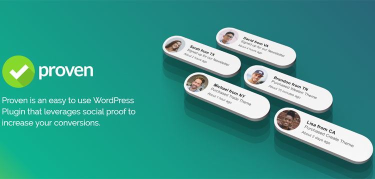 Item cover for download Proven - Social Proof WordPress Plugin