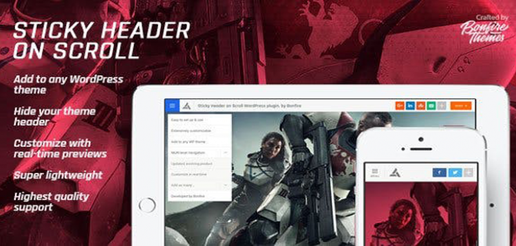 Item cover for download Sticky Header on Scroll for WordPress
