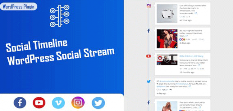 Item cover for download Social Timeline - WordPress Social Stream