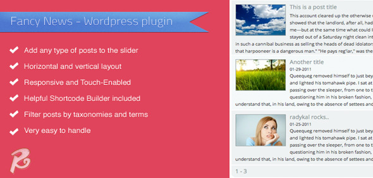 Item cover for download Fancy News - Wordpress plugin