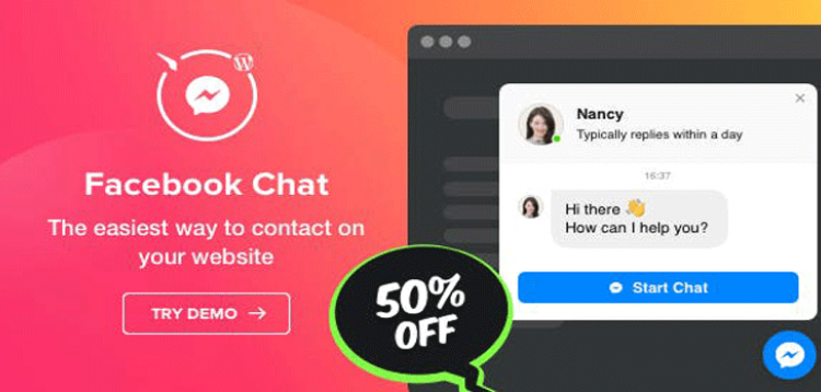 Item cover for download Facebook Chat - WordPress Facebook Chat plugin