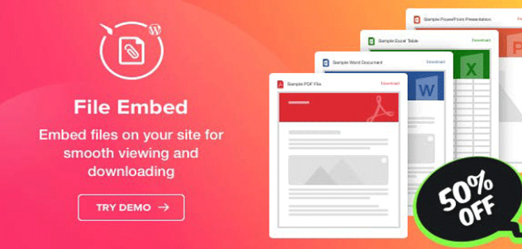 Item cover for download File Viewer - WordPress File Embed plugin