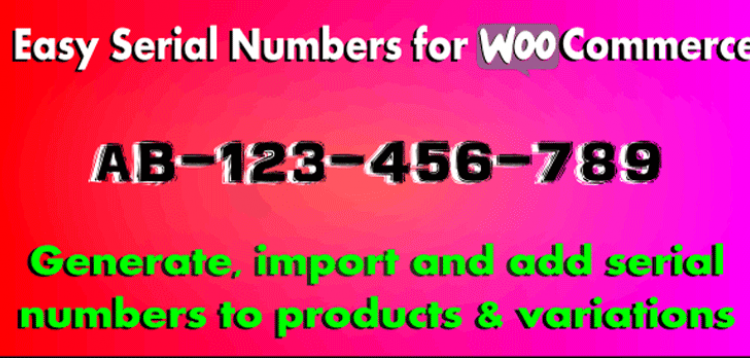 Item cover for download Easy Serial Numbers for WooCommerce - WordPress Plugin
