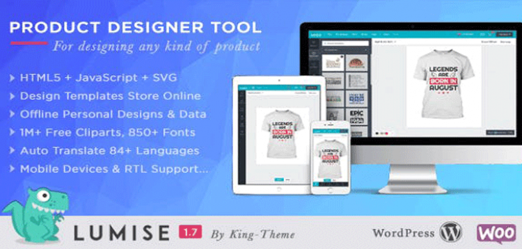 Item cover for download Product Designer for WooCommerce WordPress | LUMISE.COM