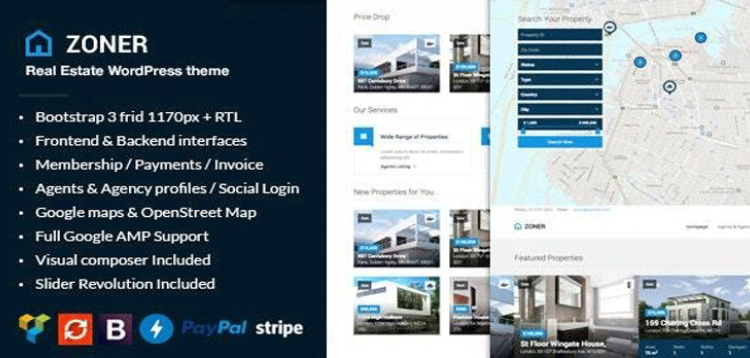 Item cover for download Zoner - Real Estate WordPress Theme