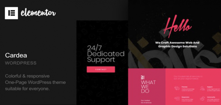 Item cover for download Cardea - Elementor One Page WordPress Theme