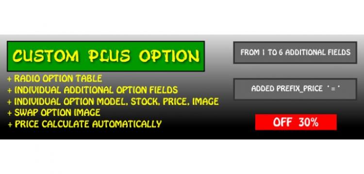 Item cover for download Custom Plus Option