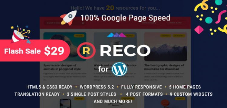 Item cover for download Reco - Minimal Theme for Freebies