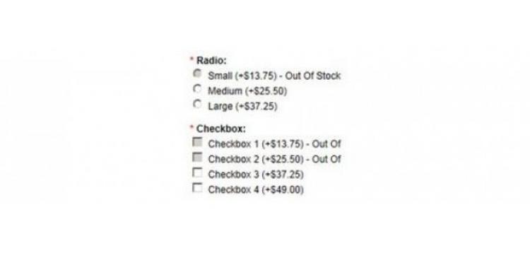 Item cover for download Out of Stock for Options with Disabled Selection