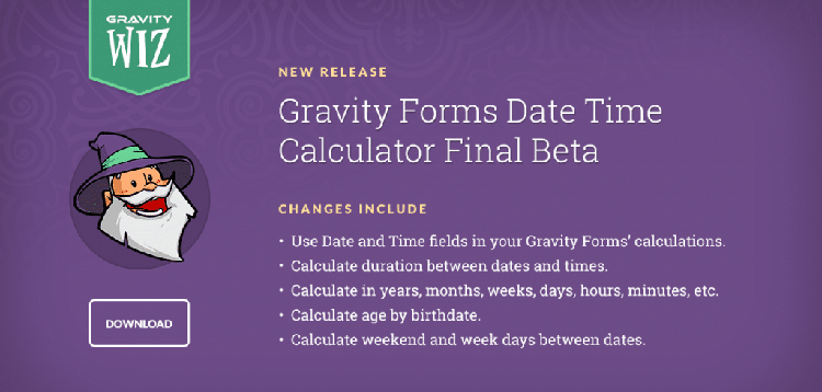 Item cover for download Gravity Forms Date Time Calculator