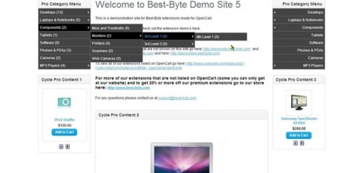 Item cover for download Pro Category Menu OpenCart
