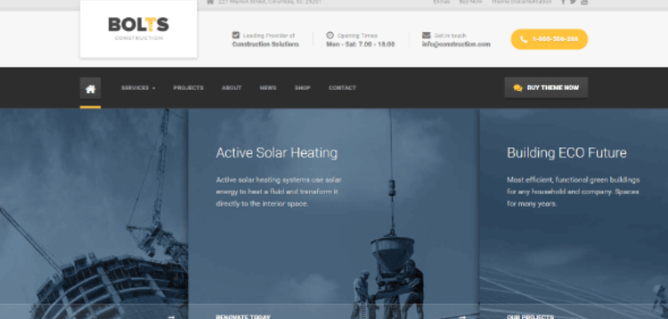 Item cover for download BOLTS – WORDPRESS THEME FOR CONSTRUCTION, TRANSPORT