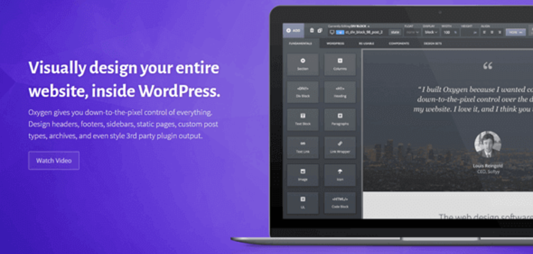 Item cover for download OXYGEN – VISUAL WEBSITE DESIGN INSIDE WORDPRESS
