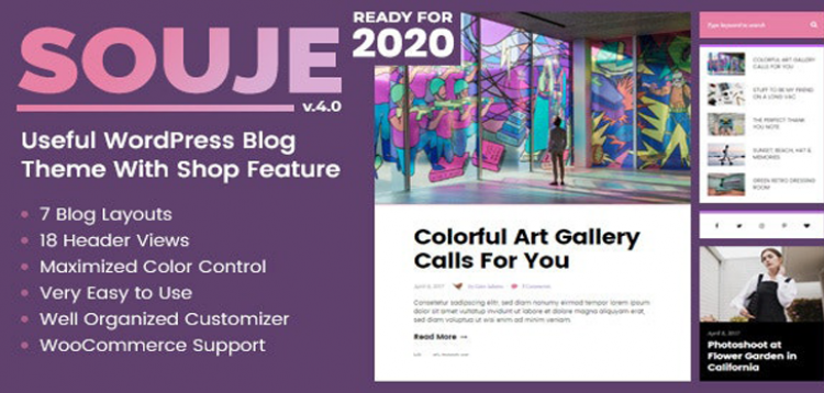 Item cover for download Souje - Personal WordPress Blog Theme