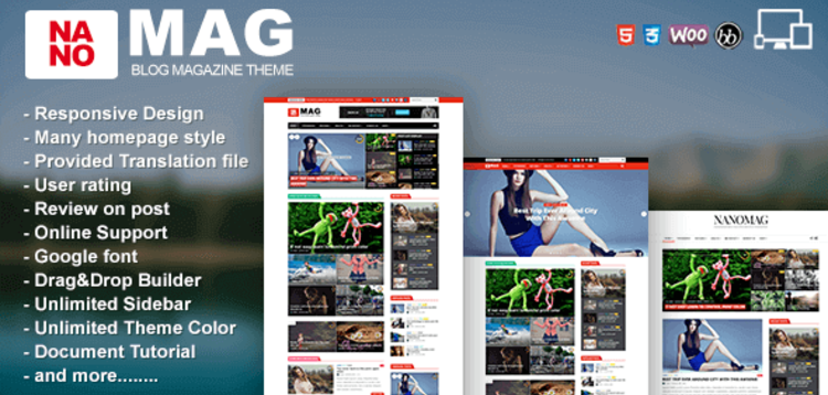 Item cover for download NANOMAG – RESPONSIVE WORDPRESS MAGAZINE THEME