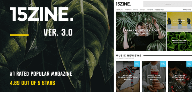Item cover for download 15ZINE – HD MAGAZINE NEWSPAPER WORDPRESS THEME