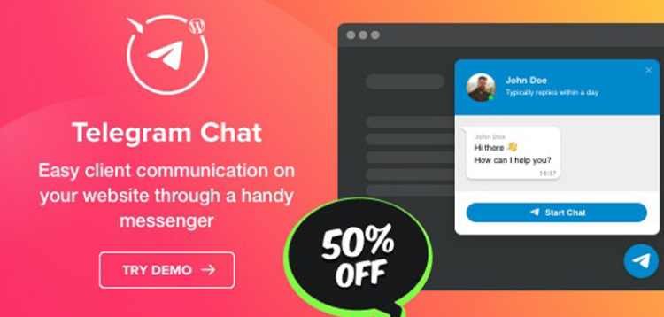Item cover for download Telegram Chat Plugin for WordPress