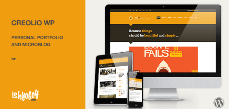 Item cover for download CREOLIO WP – PERSONAL PORTFOLIO AND MICROBLOG