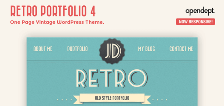 Item cover for download RETRO PORTFOLIO – ONE PAGE VINTAGE WORDPRESS THEME