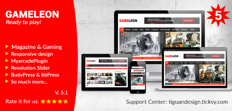 Item cover for download Gameleon - WordPress Magazine &amp; Arcade Theme