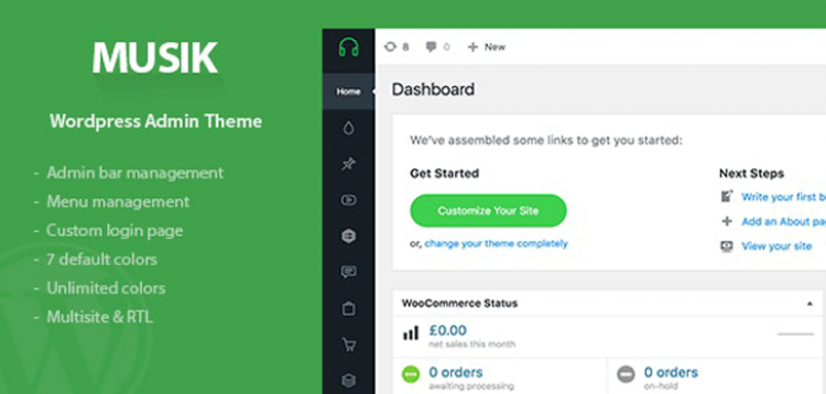 Item cover for download Musik - WordPress Admin Theme