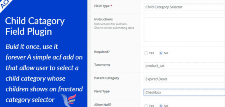 Item cover for download ACF CHILD CATEGORY FIELD