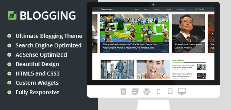 Item cover for download BLOGGING – BEAUTIFUL & RESPONSIVE BLOGGING WORDPRESS THEME