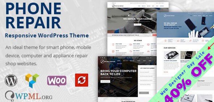 Item cover for download PHONE REPAIR - MOBILE, CELL PHONE AND COMPUTER REPAIR WORDPRESS THEME