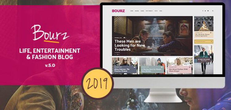 Item cover for download Bourz: Life, Entertainment & Fashion Blog Theme