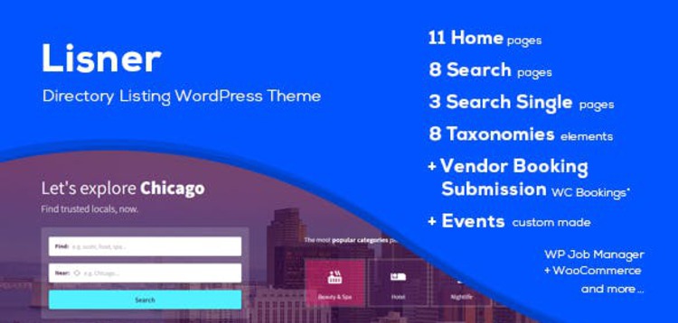 Item cover for download LISNER - MODERN DIRECTORY LISTING WORDPRESS THEME