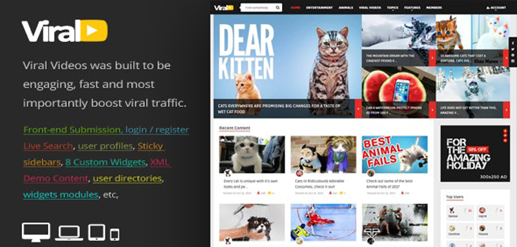 Item cover for download ViralVideo - Responsive Magazine WordPress Theme