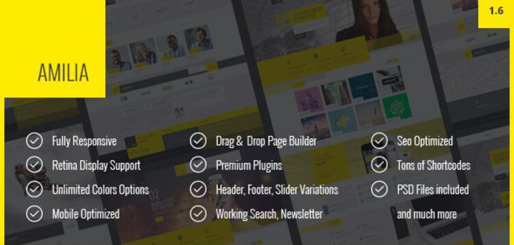 Item cover for download AMILIA – MULTIPURPOSE ONE & MULTI PAGE WP THEME
