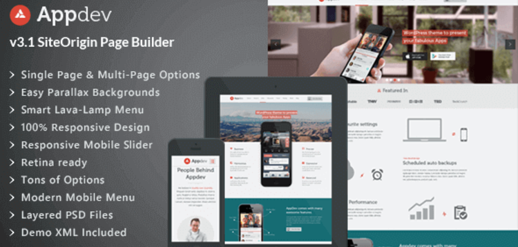 Item cover for download APPDEV – MOBILE APP SHOWCASE WORDPRESS THEME
