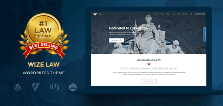 Item cover for download WIZELAW – LAW SERVICES LAWYER & ATTORNEY BUSINESS WORDPRESS