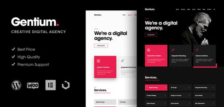Item cover for download Gentium - A Creative Digital Agency WordPress Theme