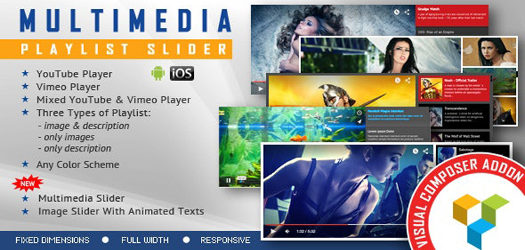 Item cover for download Visual Composer Addon - Multimedia Playlist Slider for WPBakery Page Builder