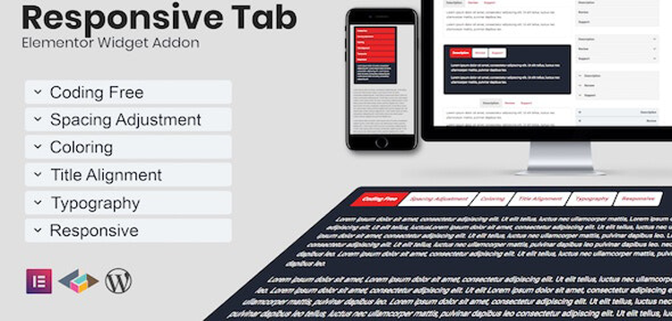 Item cover for download Responsive Tab Elementor Addon Plugin