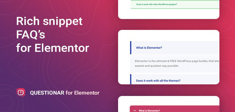 Item cover for download Questionar – FAQ Accordions for Elementor