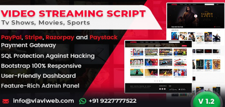 Item cover for download Video Streaming Portal (TV Shows, Movies, Sports, Videos Streaming, Live-TV)