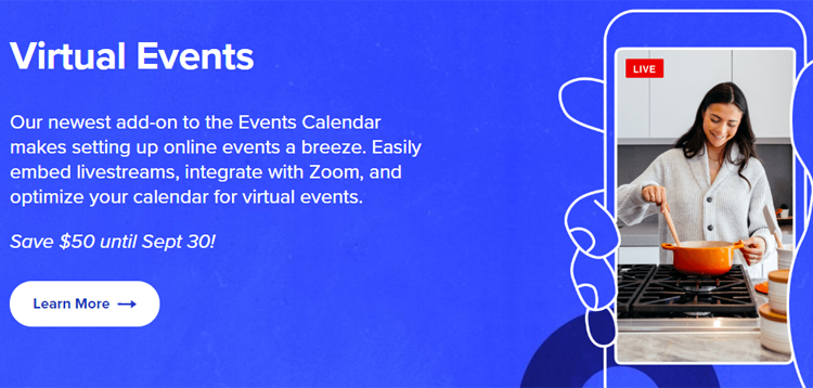 Item cover for download The Events Calendar Virtual Events