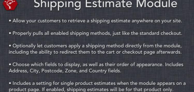 Item cover for download Shipping Estimate Module