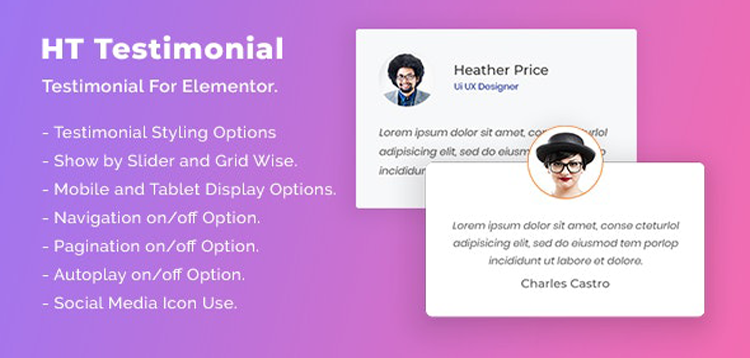 Item cover for download HT Testimonial For Elementor