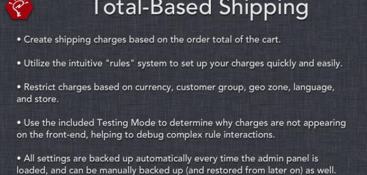 Item cover for download Total-Based Shipping