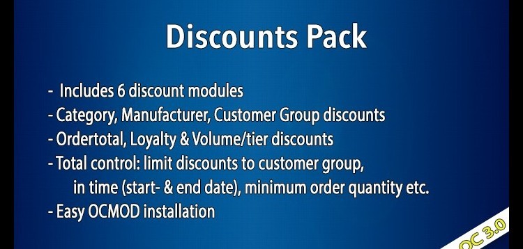 Item cover for download Discounts Pack