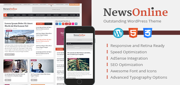 Item cover for download MyThemeShop NewsOnline WordPress Them