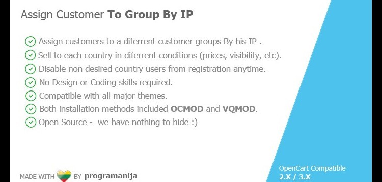 Item cover for download Assign Customer Group By IP / Dsiable Registration By Ip