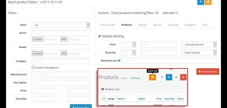 Item cover for download Batch Products Editor (Mass product update)