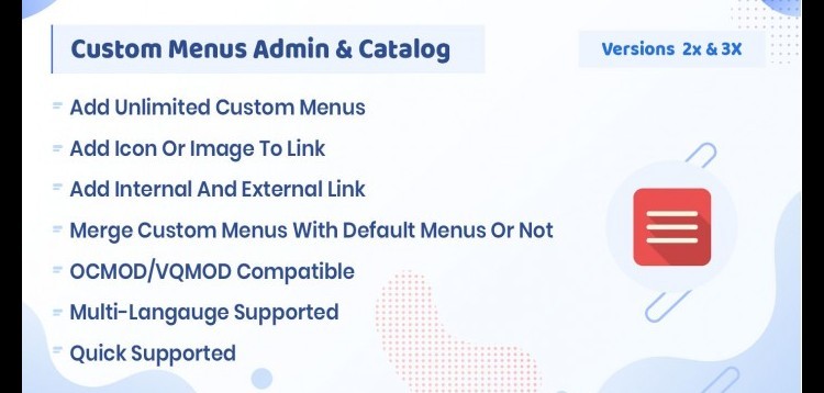 Item cover for download Custom Menus Admin & Catalog